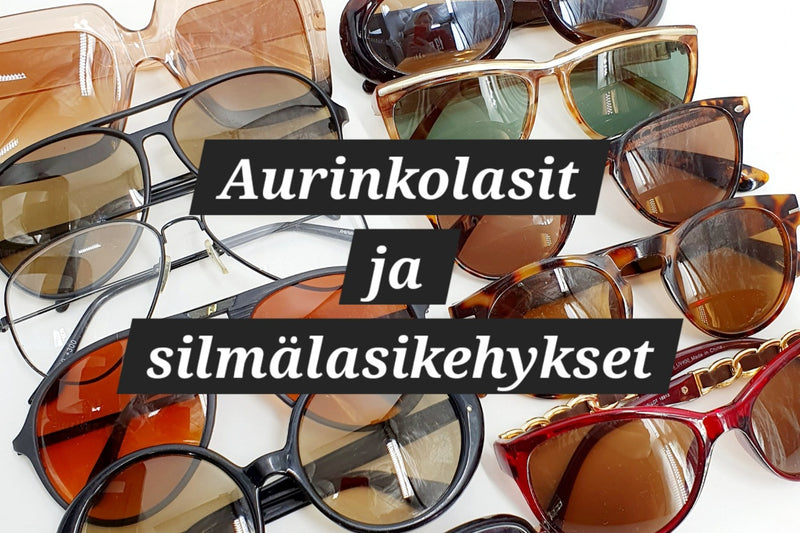 Vintage aurinkolasit ja silmälasikehykset
