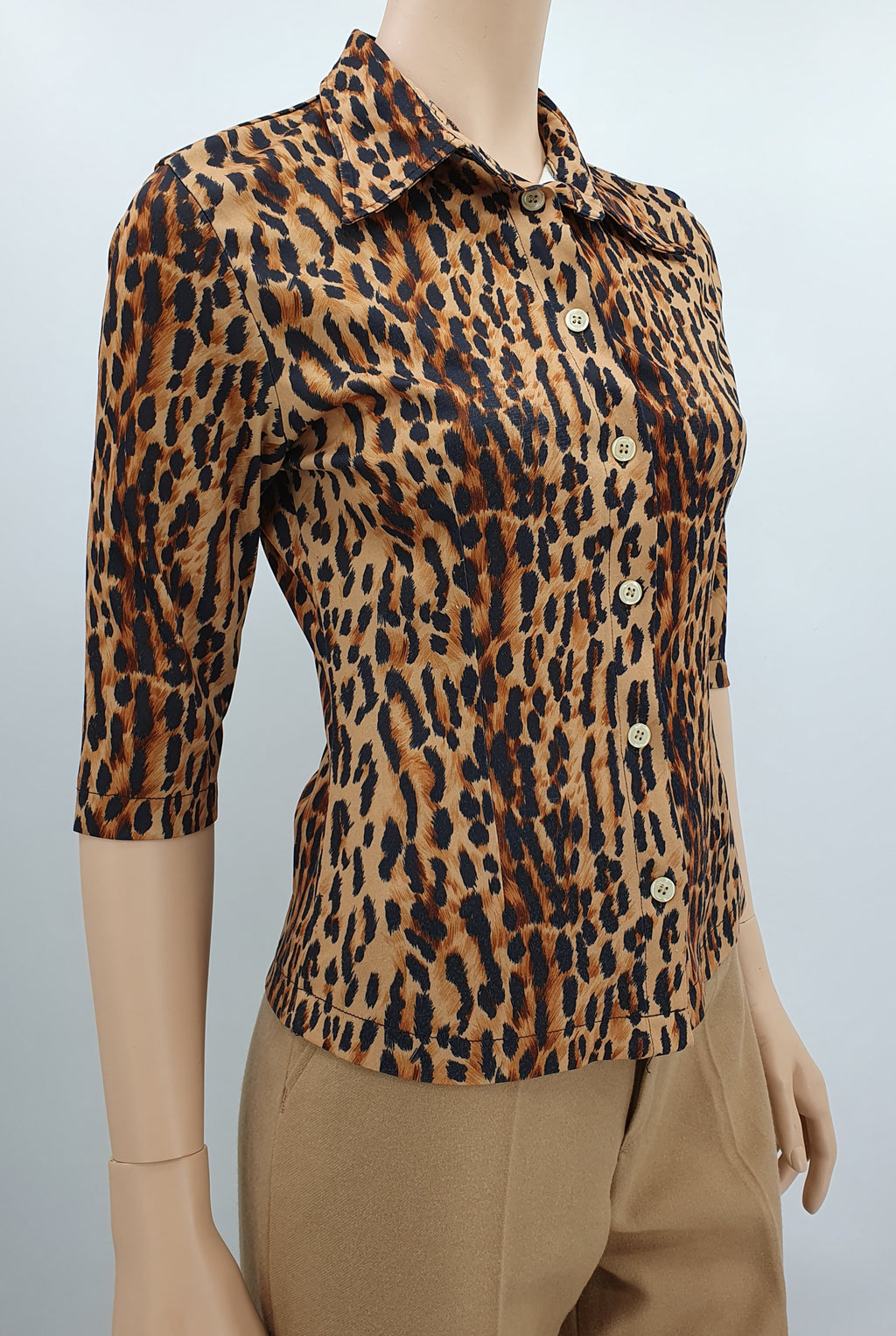Women's leopard print shirt, 2000s, size 34/36