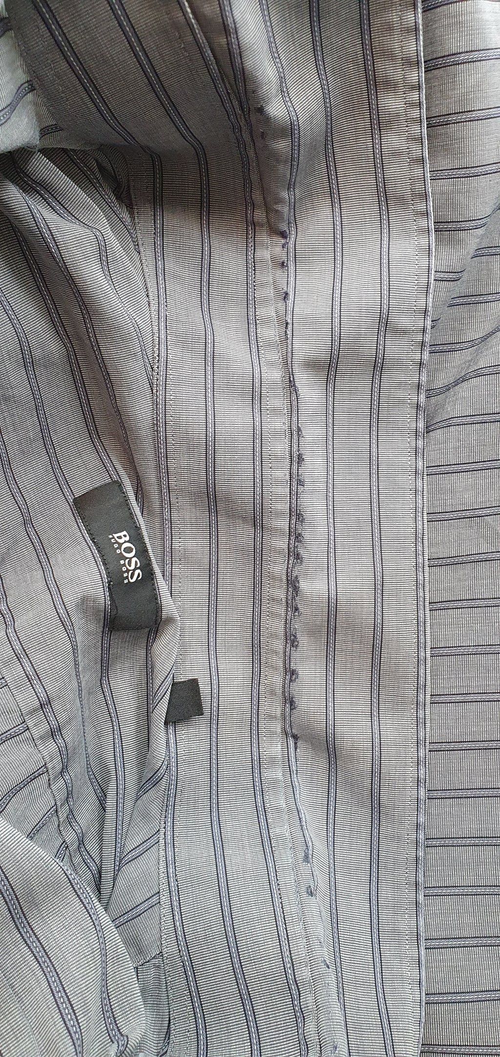 Boss, gray men's shirt from the 90s, size L