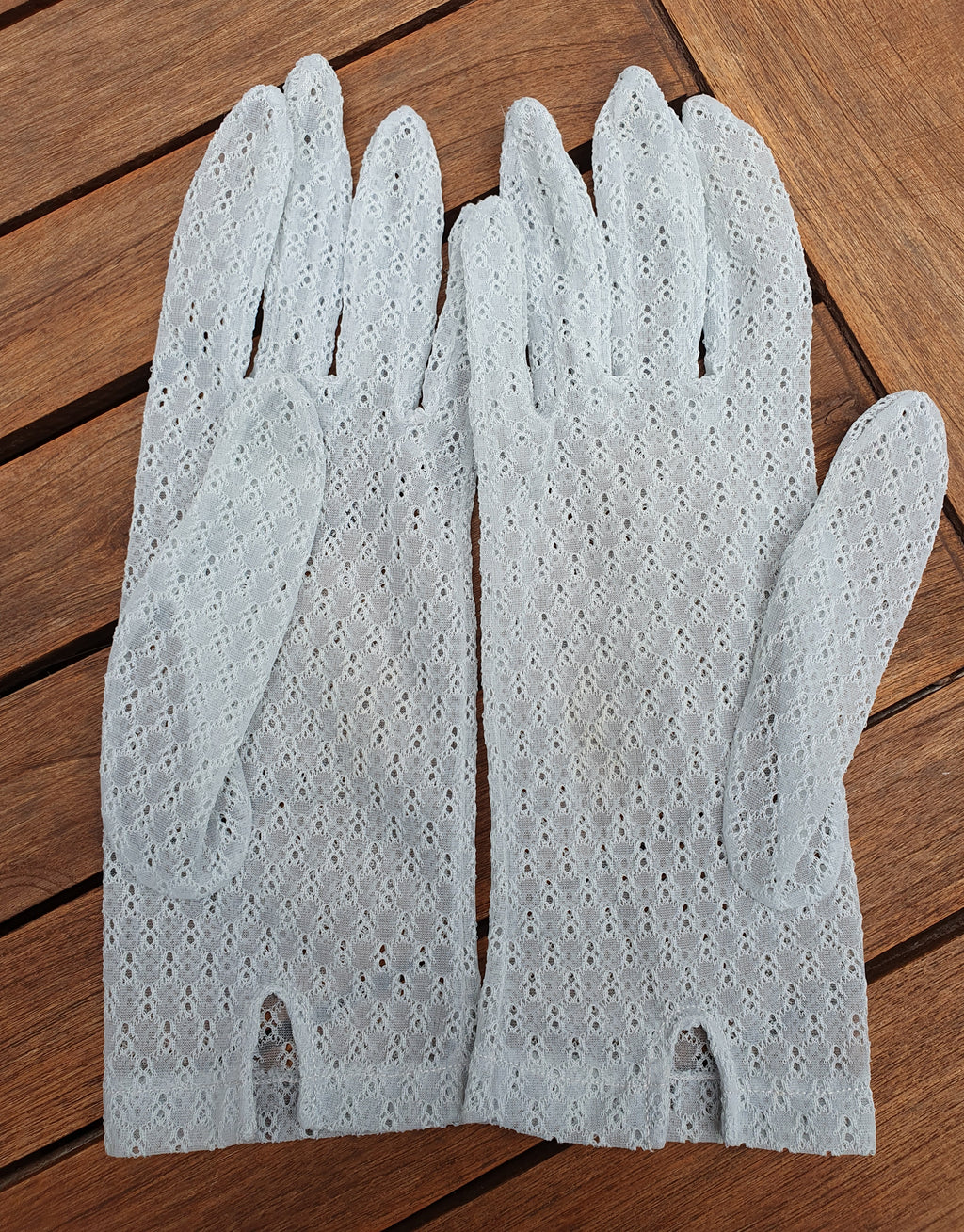Gloves from the 50s, color gray-blue, size S