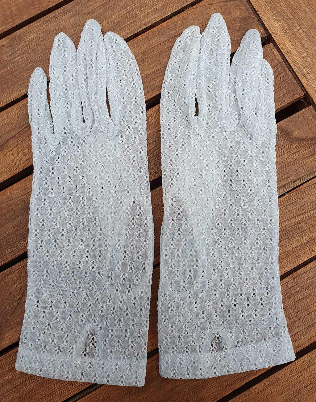 Gloves from the 50s, color gray-blue, size S