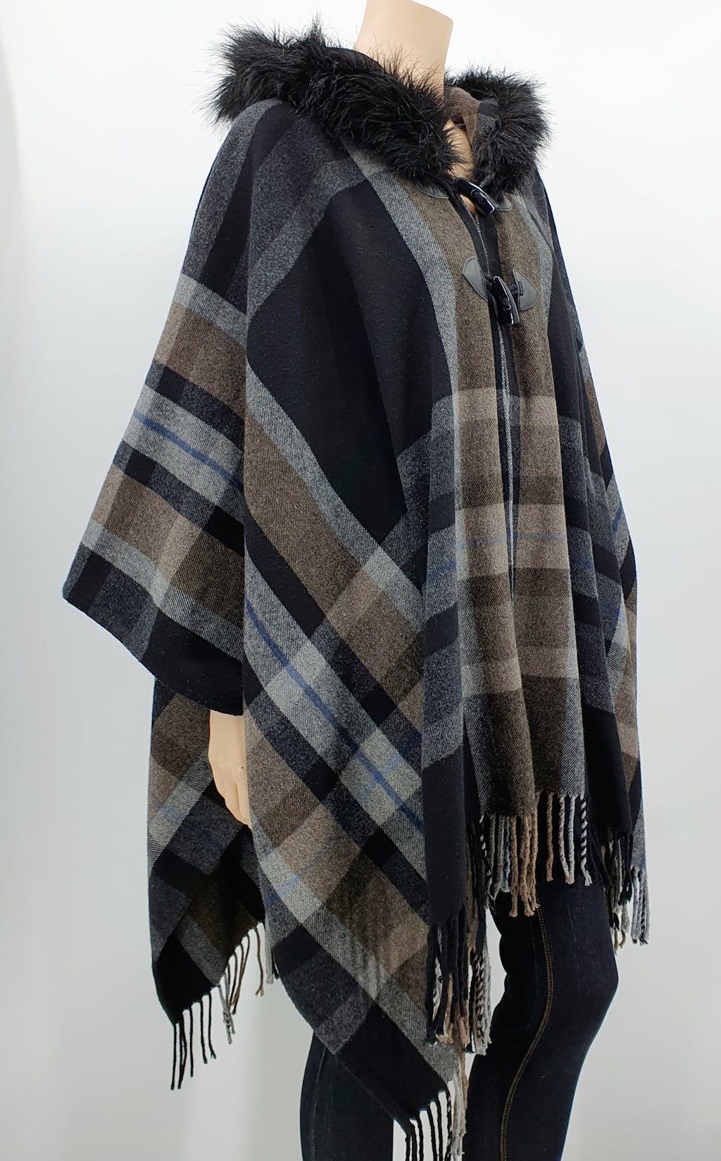 KappAhl, hooded wool cape from the 2000s, onesize