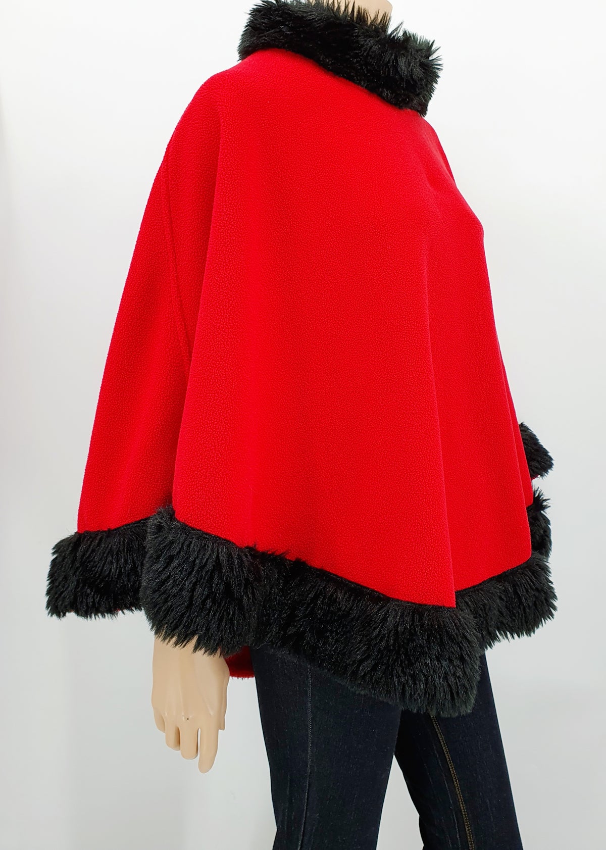 Punamusta viitta 80-90-luvulta, onesize