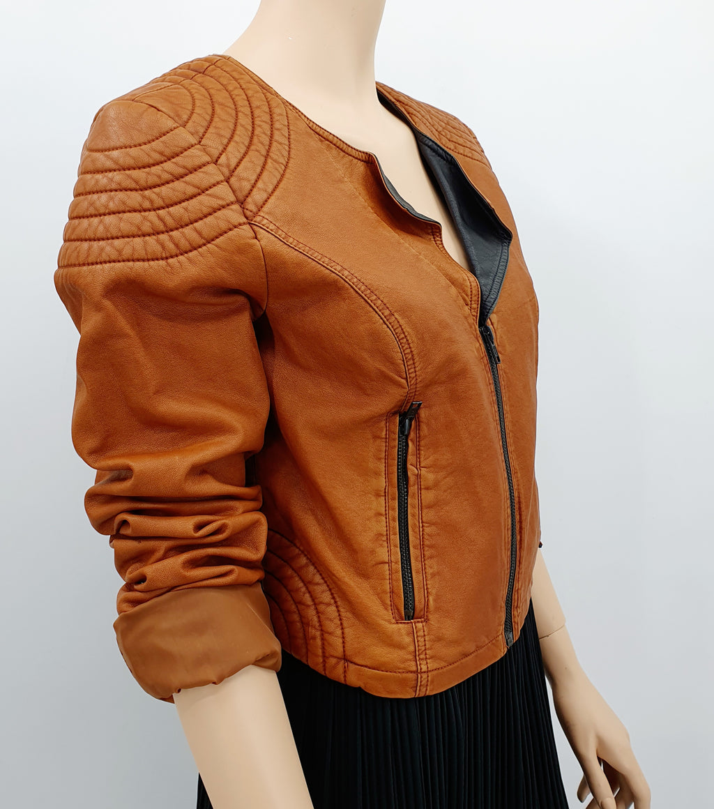 Only, brown secondhand jacket, unused, size 42
