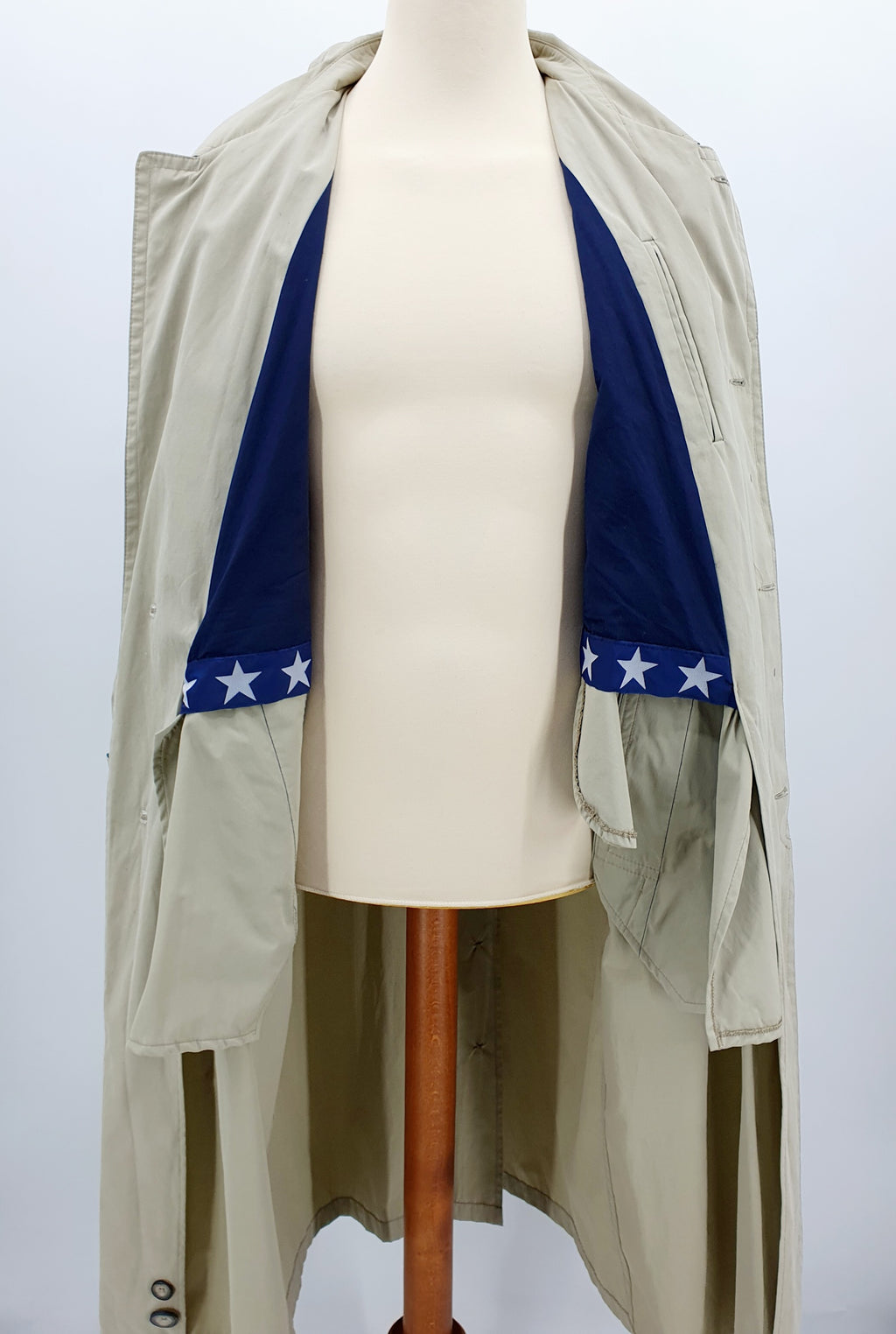 Casanova, men's long trench coat, 90s, size M/L