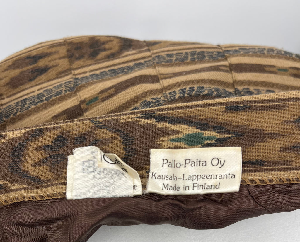 Pola, bohokuvioinen villasekoitehame, 90-luku, vyöt.ymp. 74cm, kokoarvio 36(38)