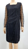 Beauty, black lace party dress from the 60s-70s, size 40