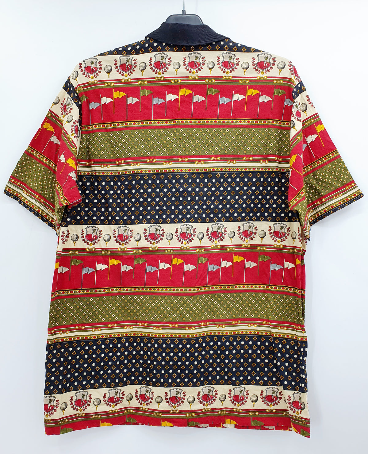 Golf-themed men's polo shirt from the 90s, size S