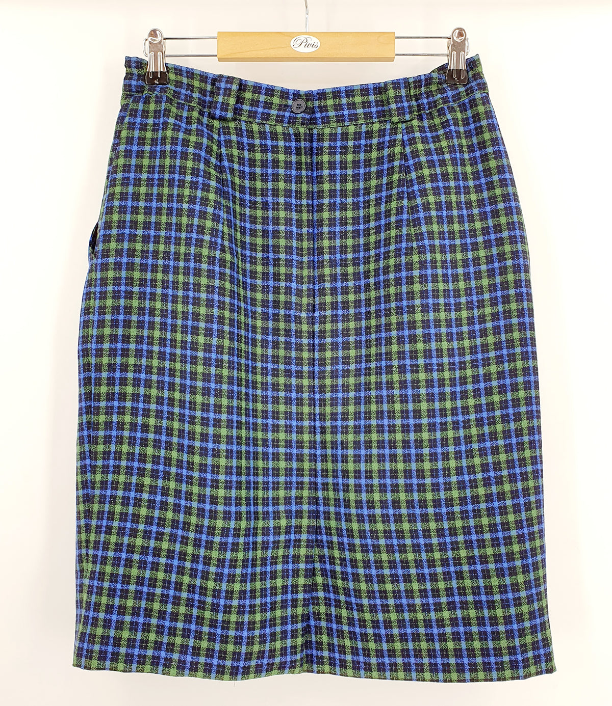 Image Wear, ruutukuvioinen villakangashame 90-luvulta, vy 74cm, koko 38