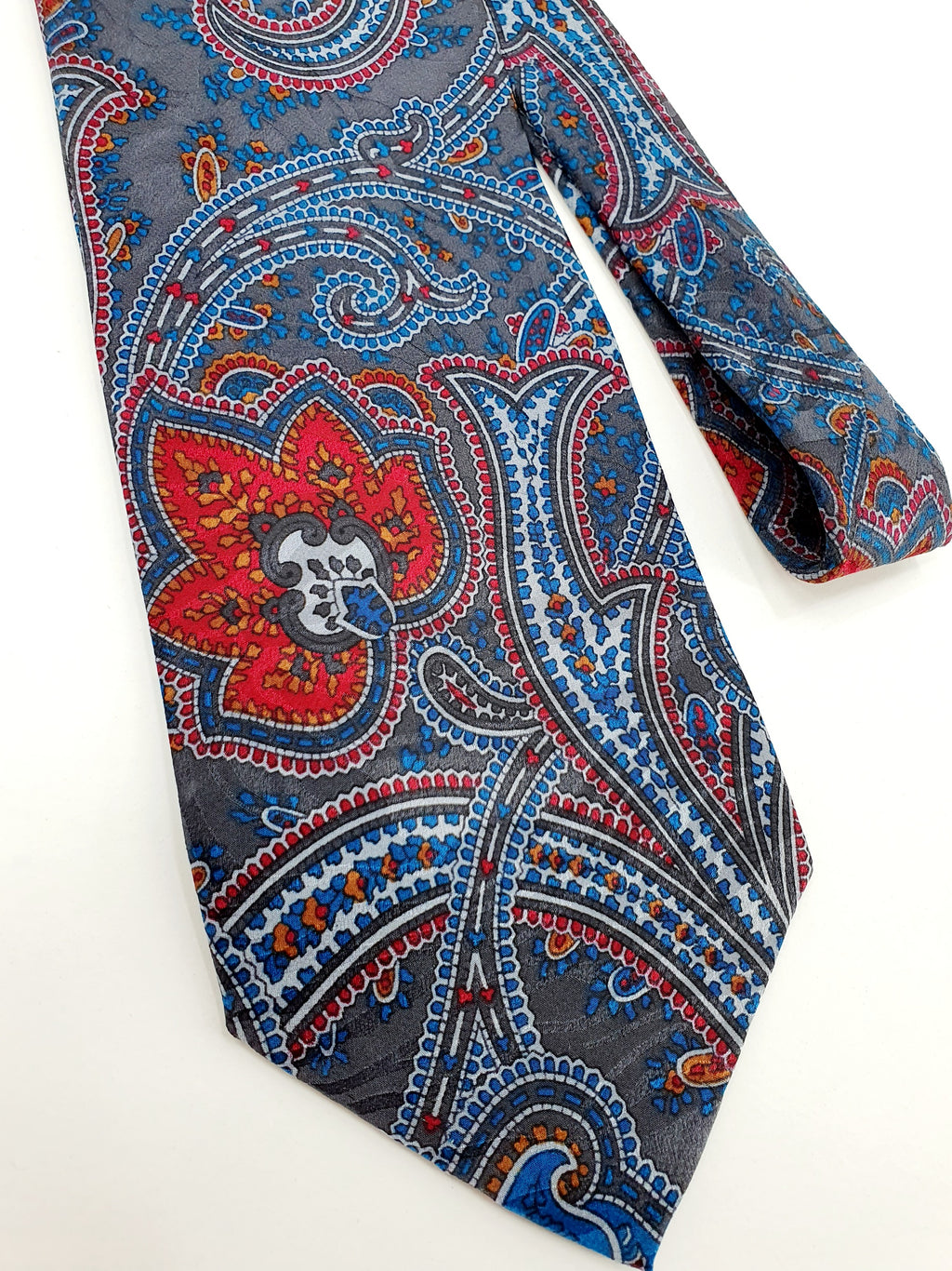 Larenza, paisleykuvioinen silkkikravatti, 90-luku 