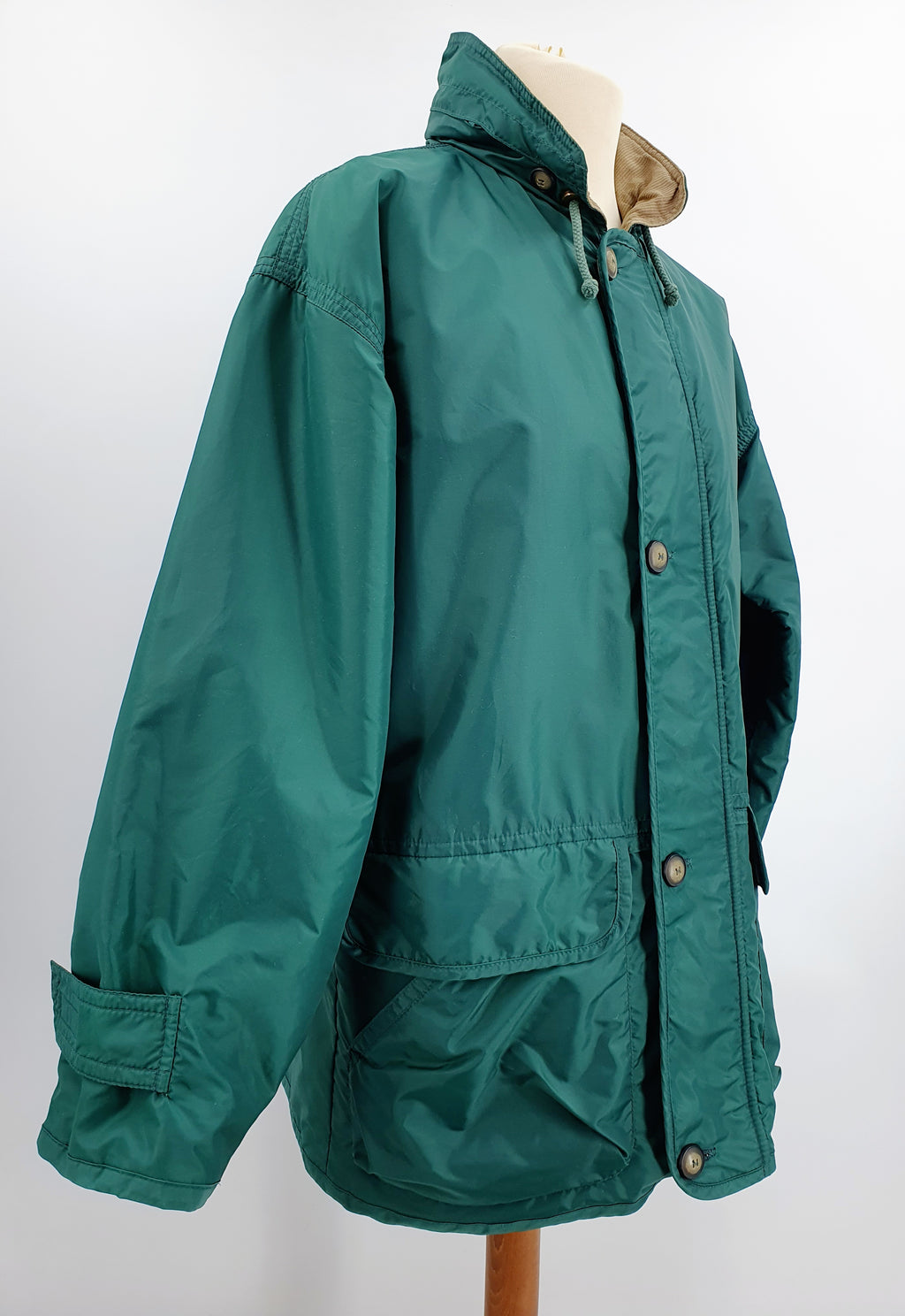 Luhta Story, men's green mid-season jacket from the 90s, size L