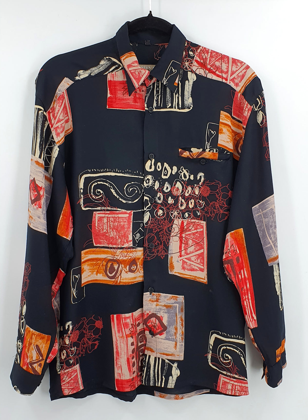 Motivo Boutique, men's viscose shirt, 90s, size S