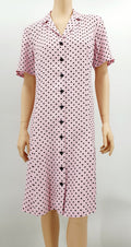 Atelier, pink polka dot summer dress from the 90s, size 40-42