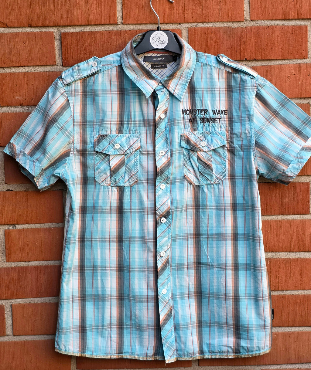 Blend, men's Y2K checkered shirt, size S