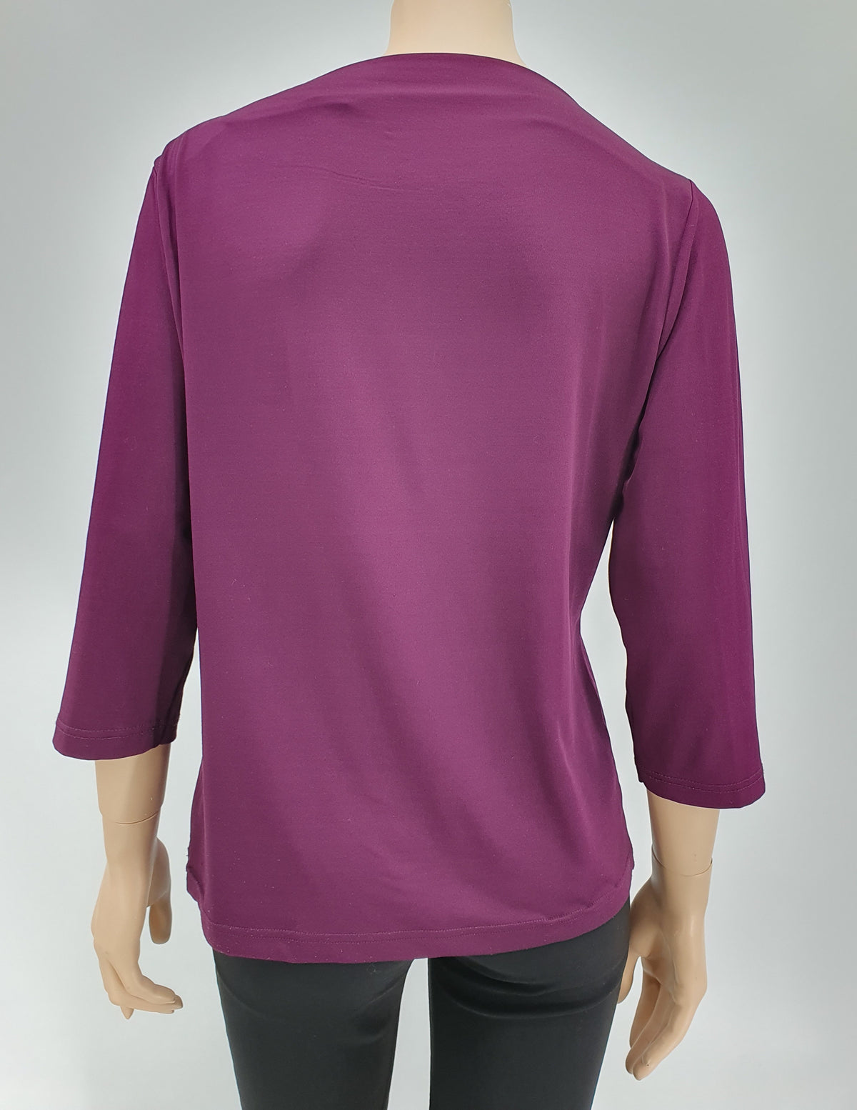 Hennes, plum colored Y2K sweater with bird pattern, size 38-40