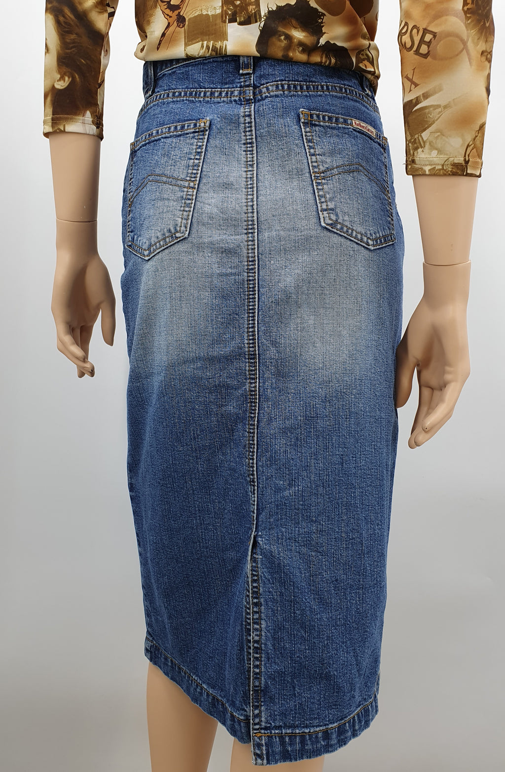 Marlboro Classics, midi denim skirt, waist 72cm, size 36