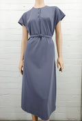 Soili-Tuote, grey short-sleeved vintage dress from the 80s | Made in Finland | Size 40