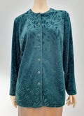 Nahe Oy, Forest green velvet jacket, 80s, size 42