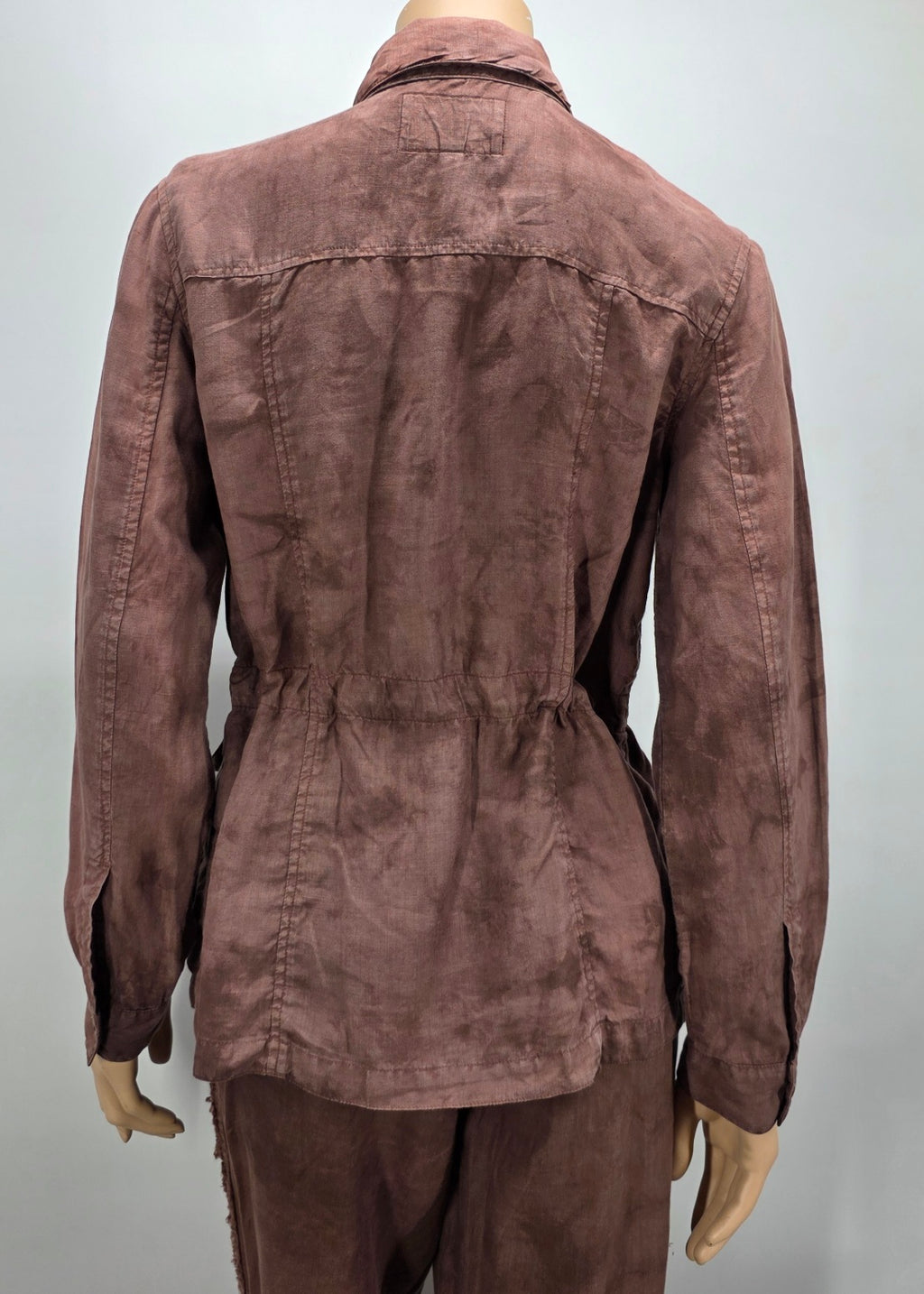 MEXX, brown linen jacket, 2000s, size 36-38
