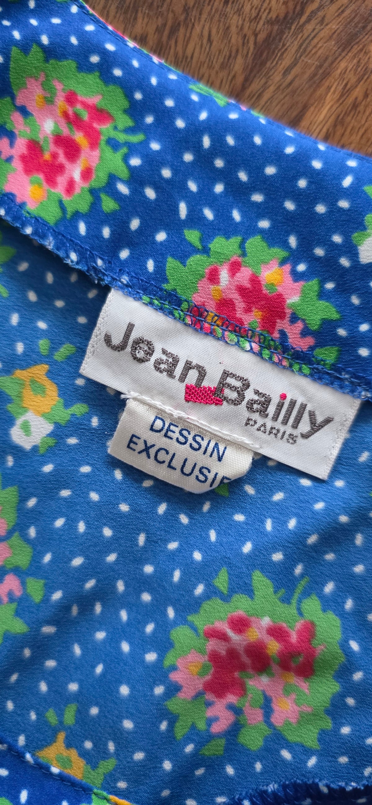 Jean Bailly Paris, ranskalainen vintagemekko 80-luvulta, koko 38