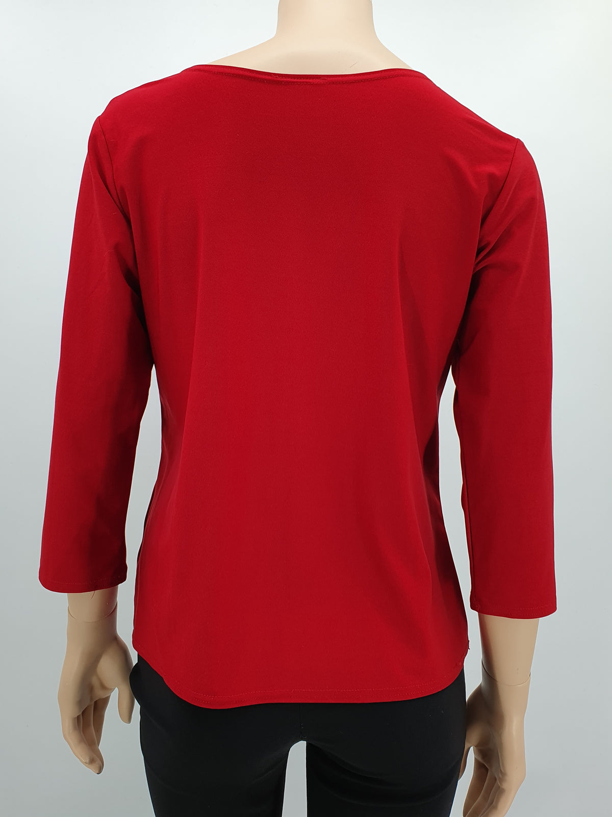 Red Y2K blouse with rhinestones, size 36/38