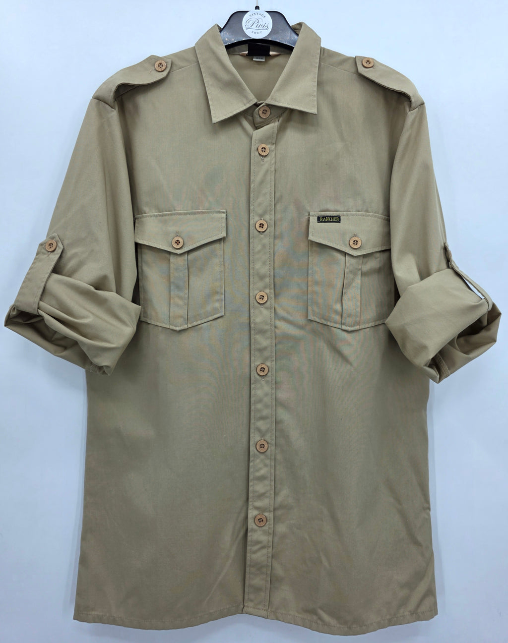 Tiklas Rancher, long-sleeved men's shirt from the 70s, size S-M