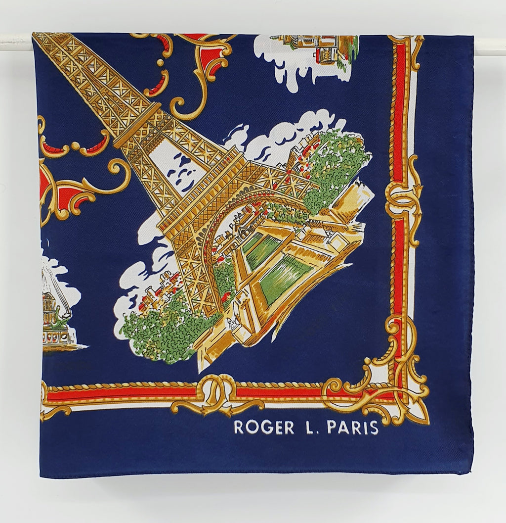 Roger L.Paris, small scarf from Paris, size 50x50cm