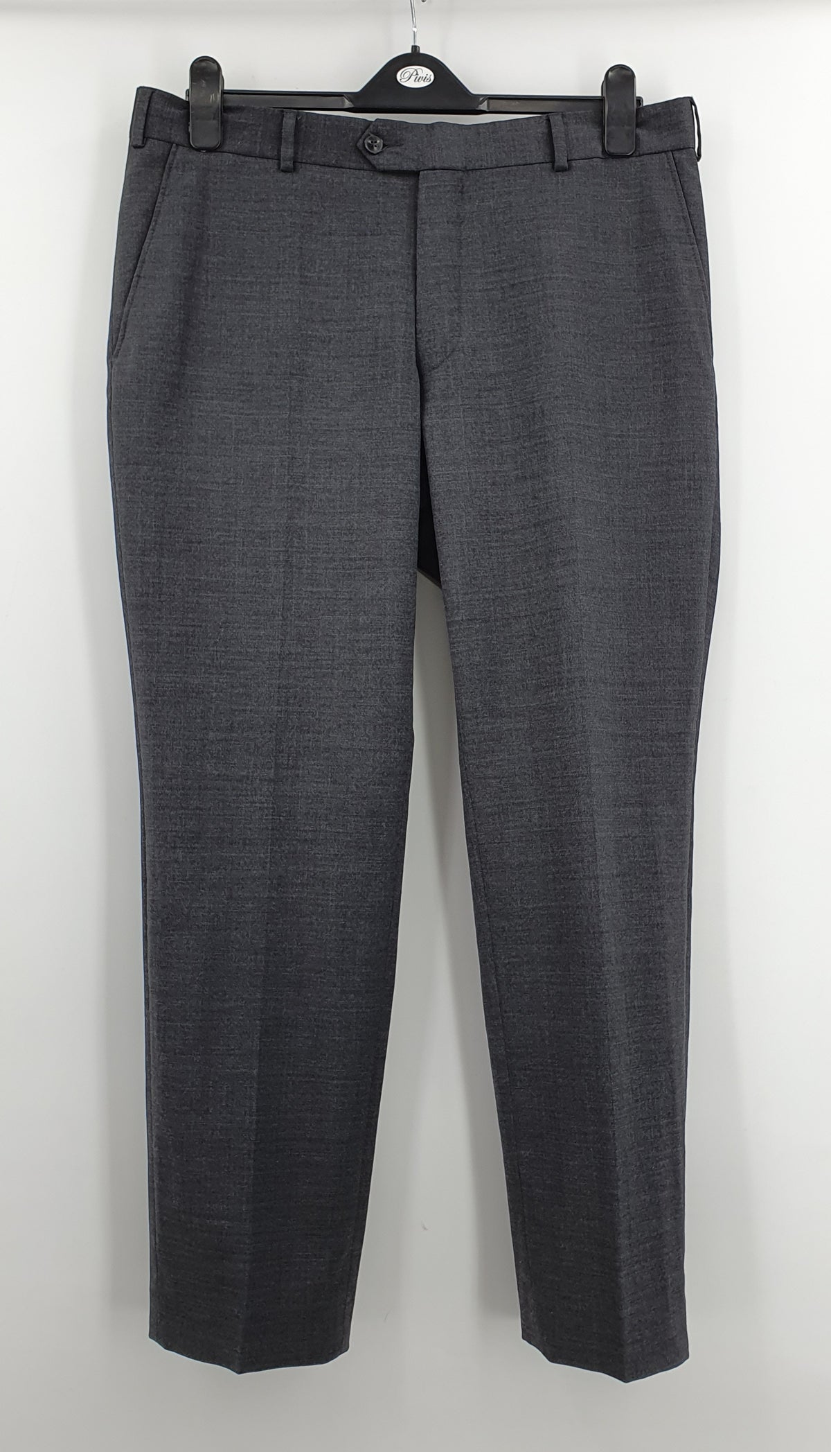 Turo Tailor, miesten tummanharmaat suorat housut 2000-luvulta, vyötärö 90cm