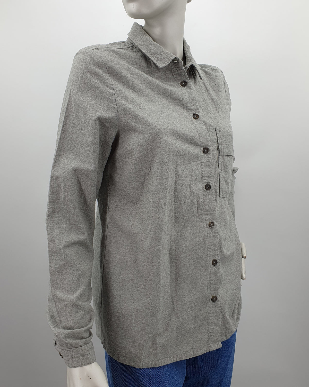 R-Collection, harmaa puuvillapaita, koko 36