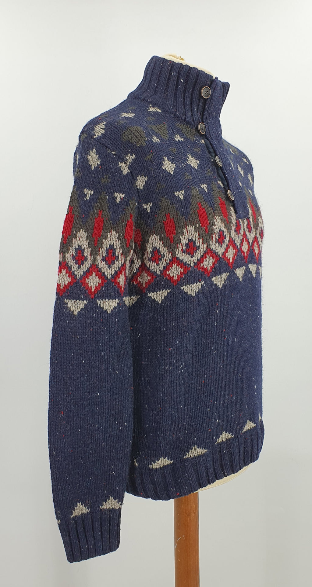 MEXX, men's patterned sweater from the 2000s, size S