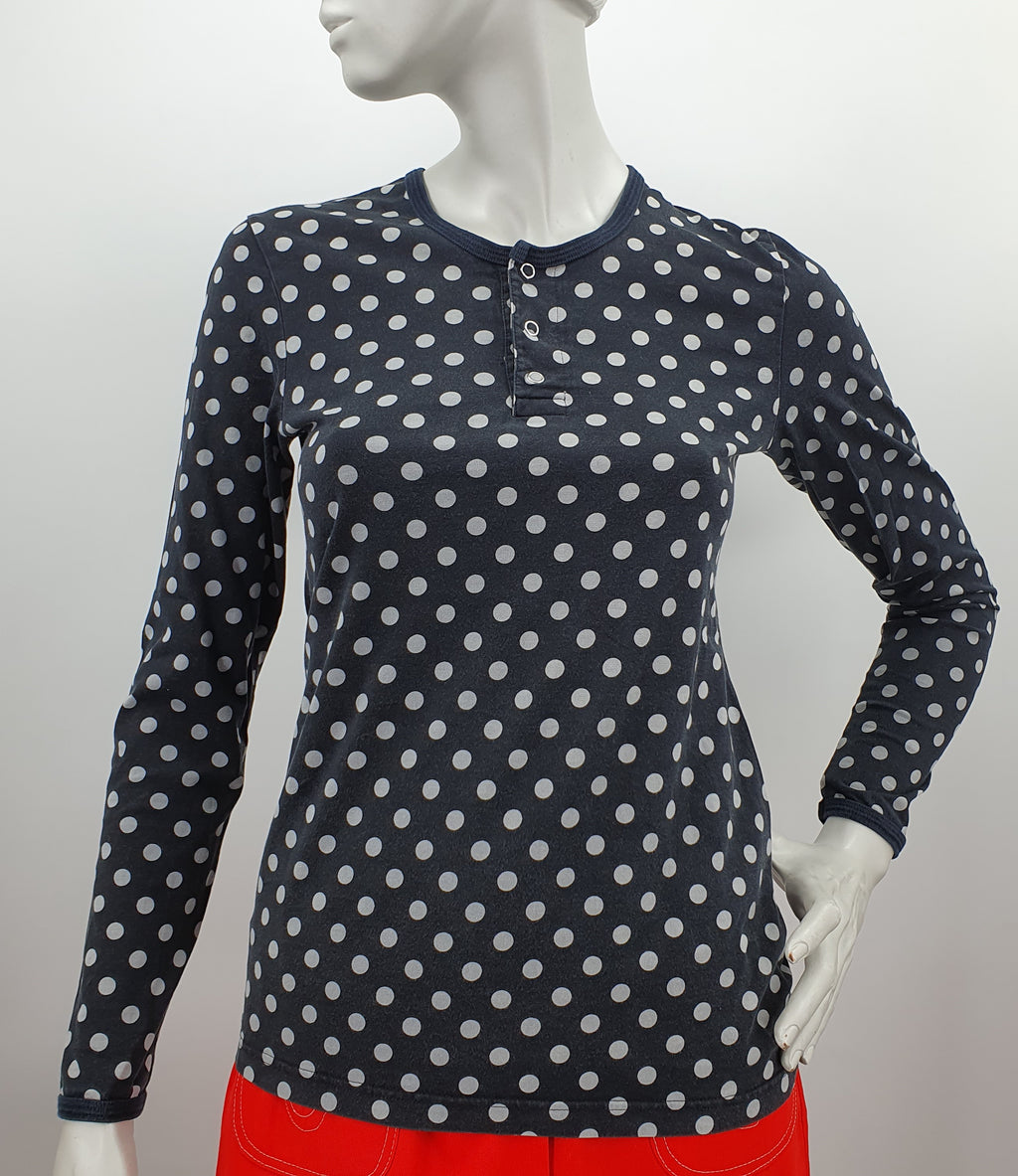 Marimekko, jersey shirt with polka dot pattern, size 34