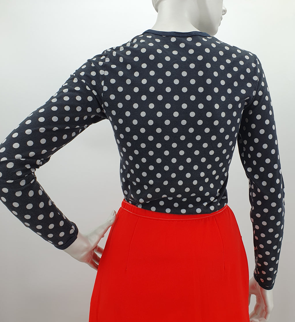 Marimekko, jersey shirt with polka dot pattern, size 34