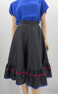 KappAhl, black frill skirt from the 90s, waist 66cm, size 34/36