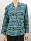 Santarelli, turquoise jacket from the 90s, size 38-40