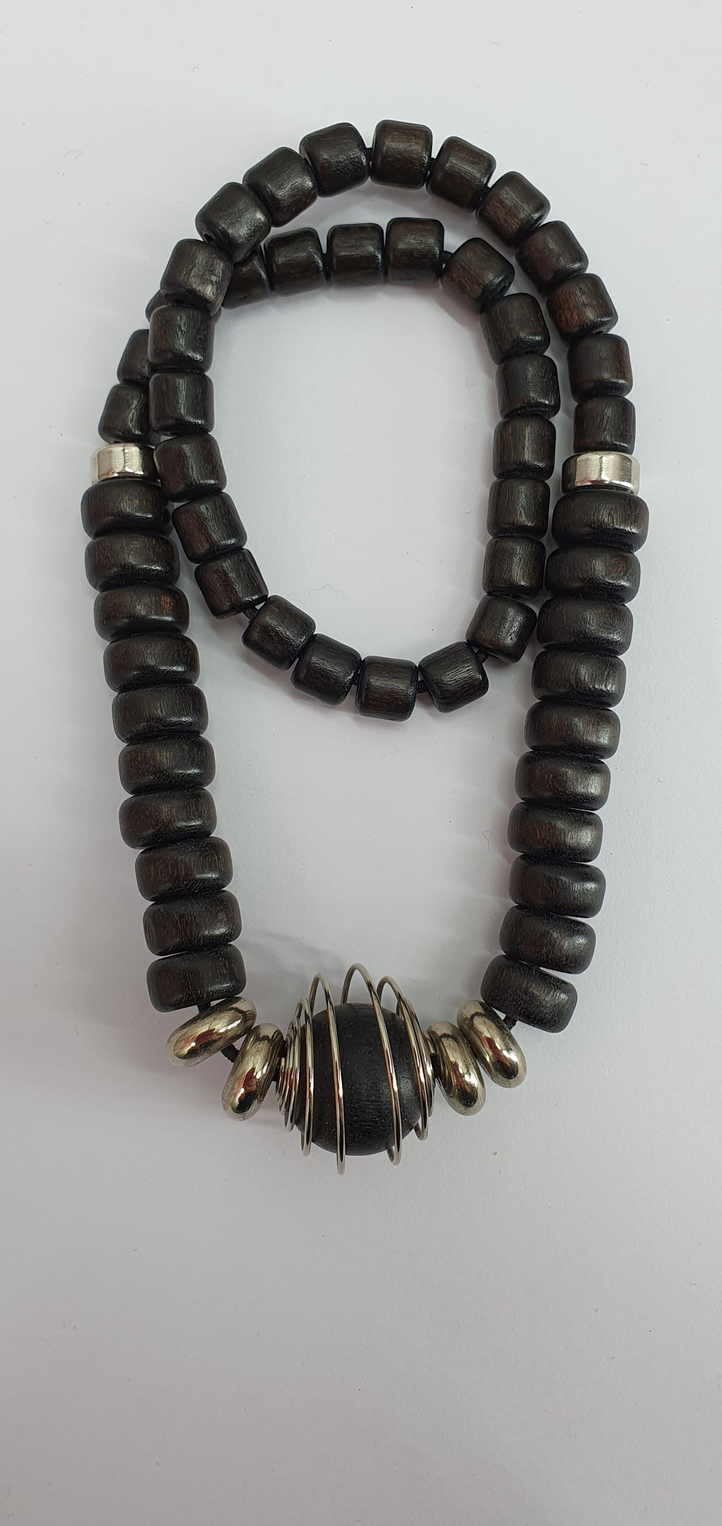 Aarikka, silver-black necklace from the 80s-90s, length 45cm