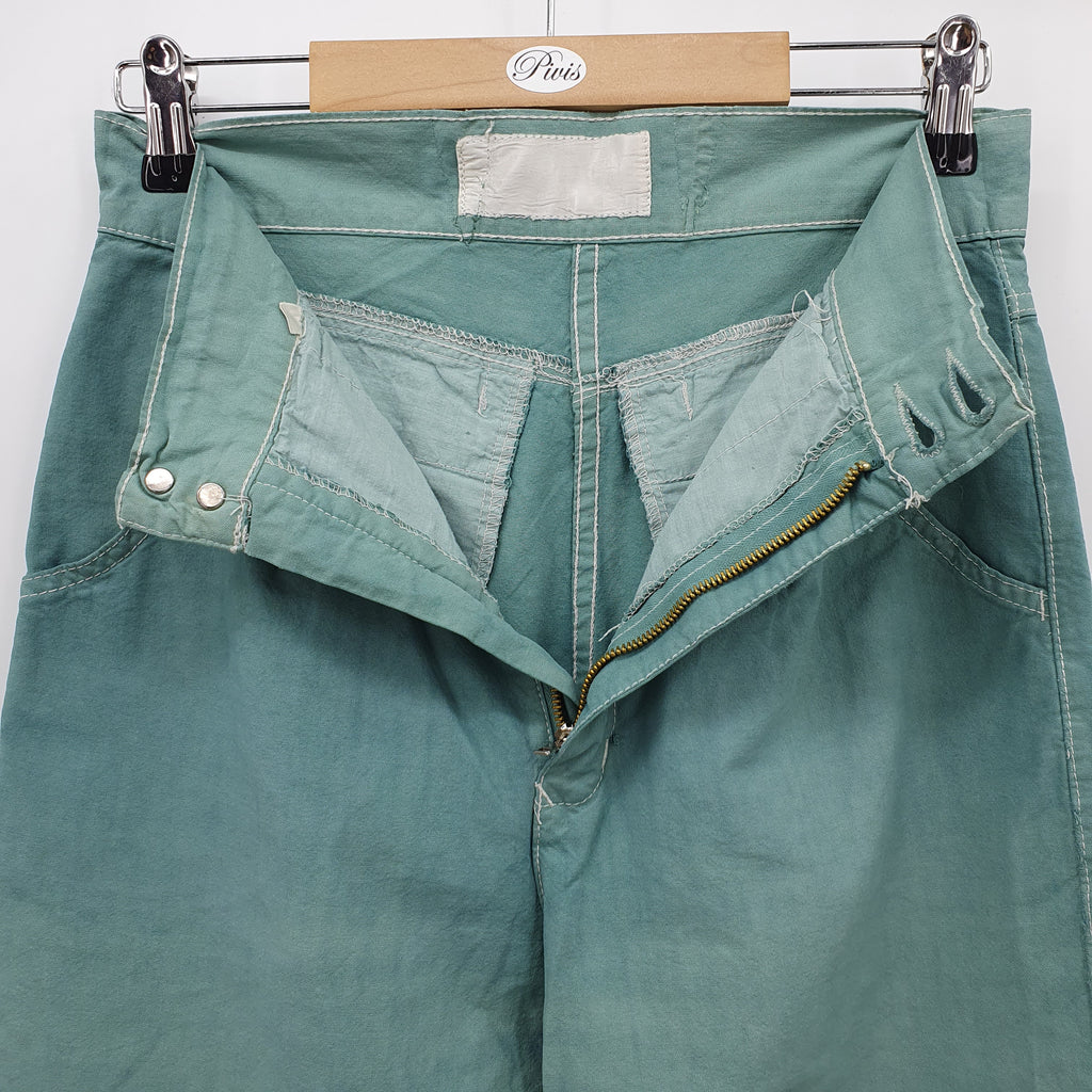 Light green cotton pants from the 80s, size 34