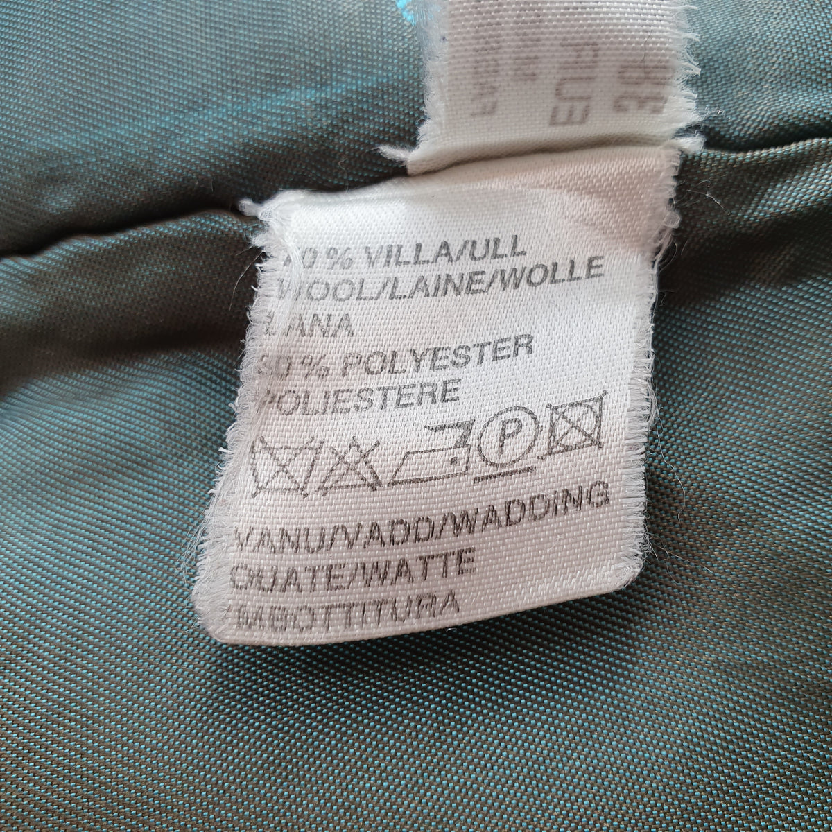 Luhta, vaaleanvihreä villakangastakki 80-luvulta, koko 40-42