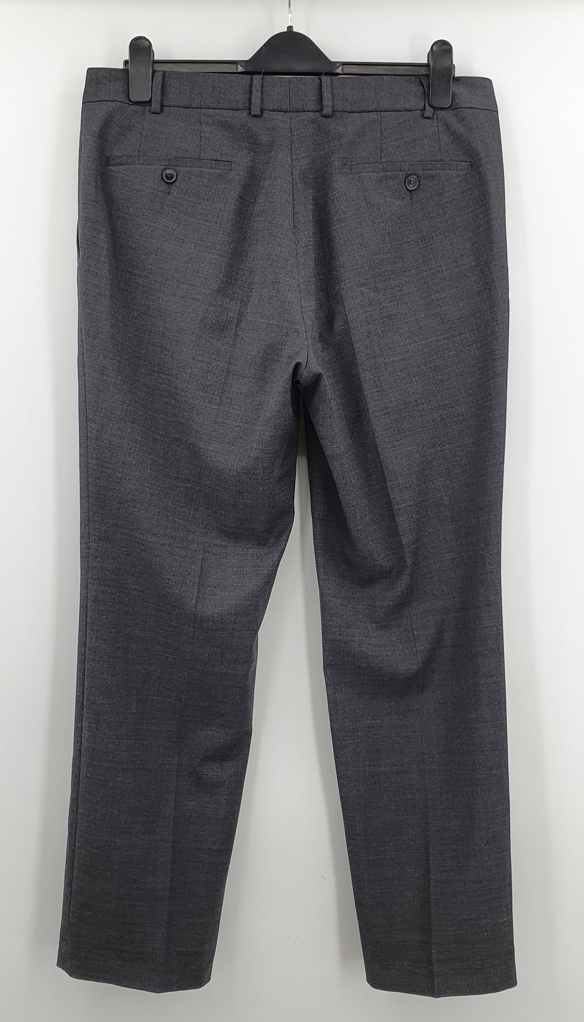 Turo Tailor, miesten tummanharmaat suorat housut 2000-luvulta, vyötärö 90cm