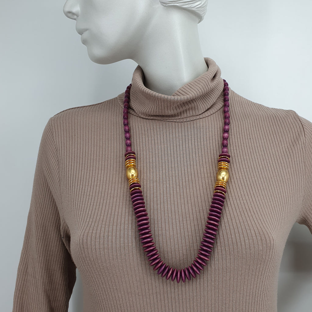 Aarikka, violet gold necklace from the 80s-90s, length 75cm