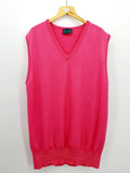 Glenmuir, aniline red unisex cardigan in wool, women's size 42, men's L