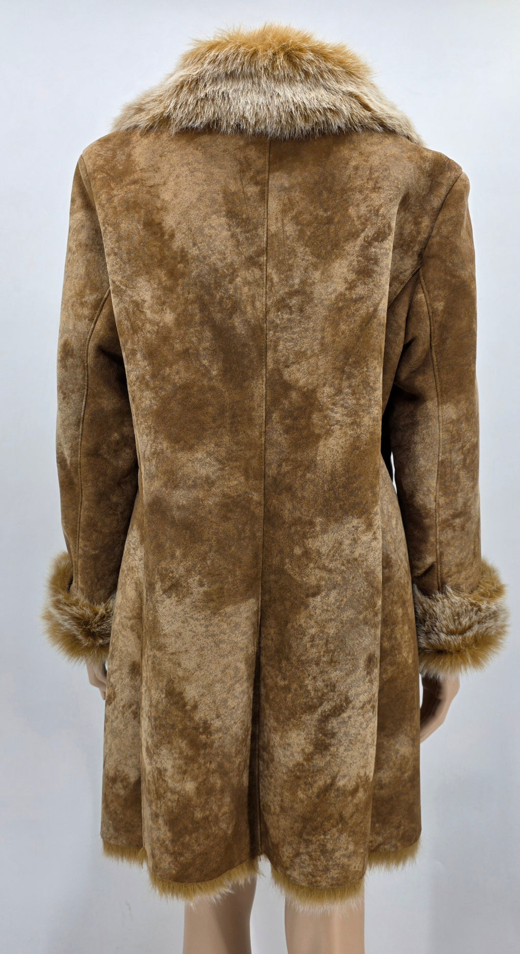 Miss Bissi, brown faux fur jacket, size 40-42