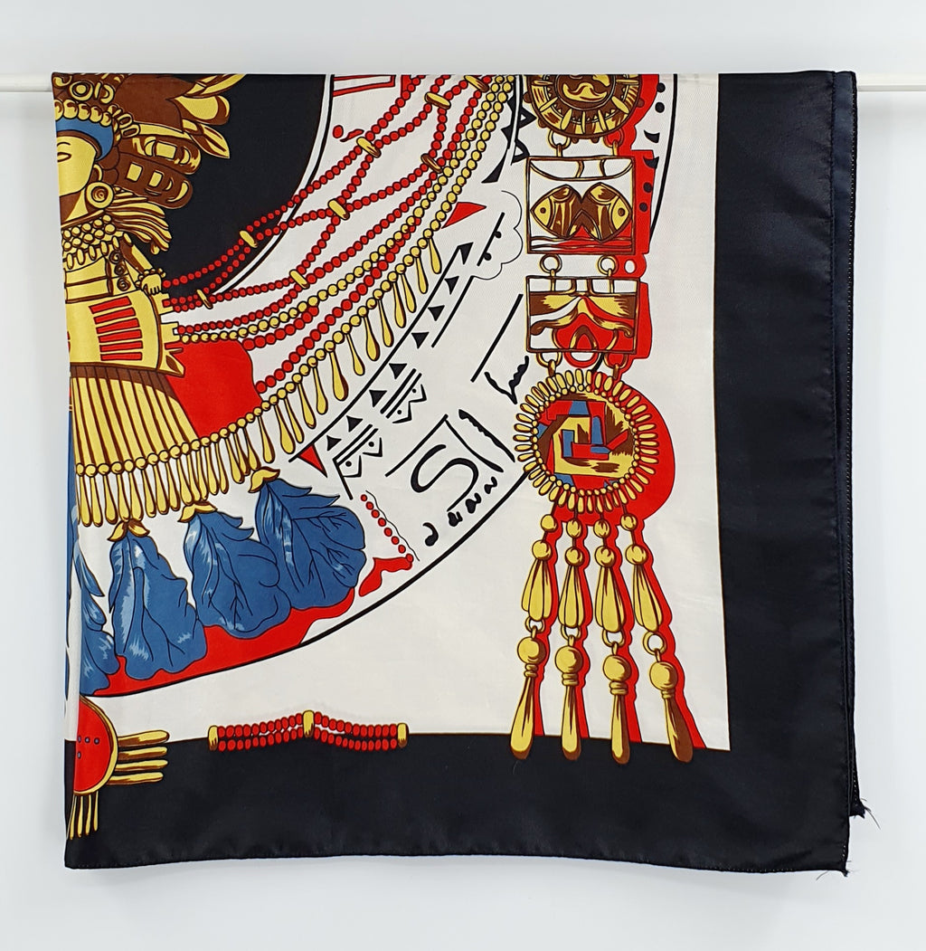 South American themed big scarf, size 86x86cm