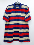 Bruno Altonelli, wide-striped men's polo shirt from the 90s, size M