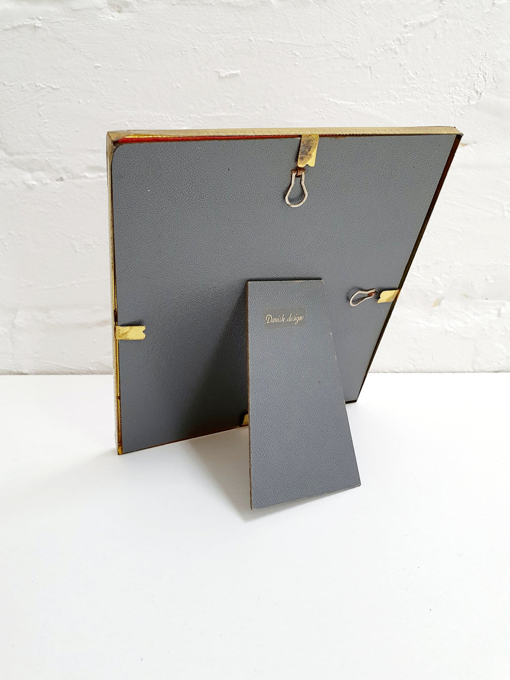 Cream and gold colored vintage photo frame | 50s-60s | Size 12x14.5cm