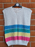 Sleeveless knitted top from the 80s, size 38