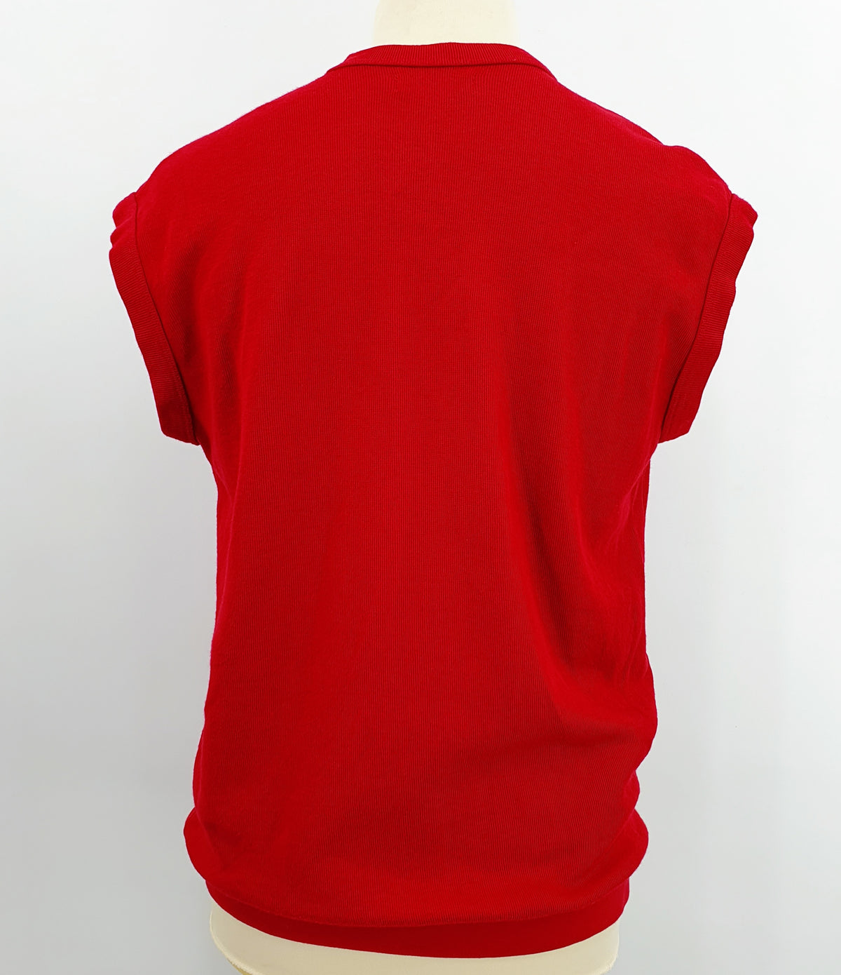 Harlon, men's red cotton vest from the 80s, size M