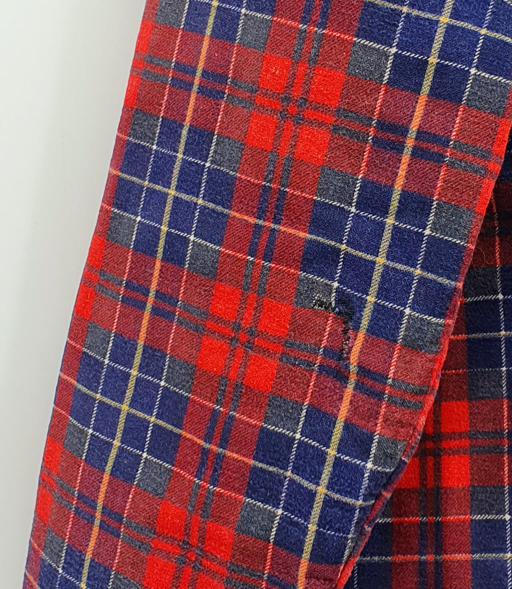 Palermo, men's checkered shirt with quilted lining, from the 80s, size M/L, women's 42