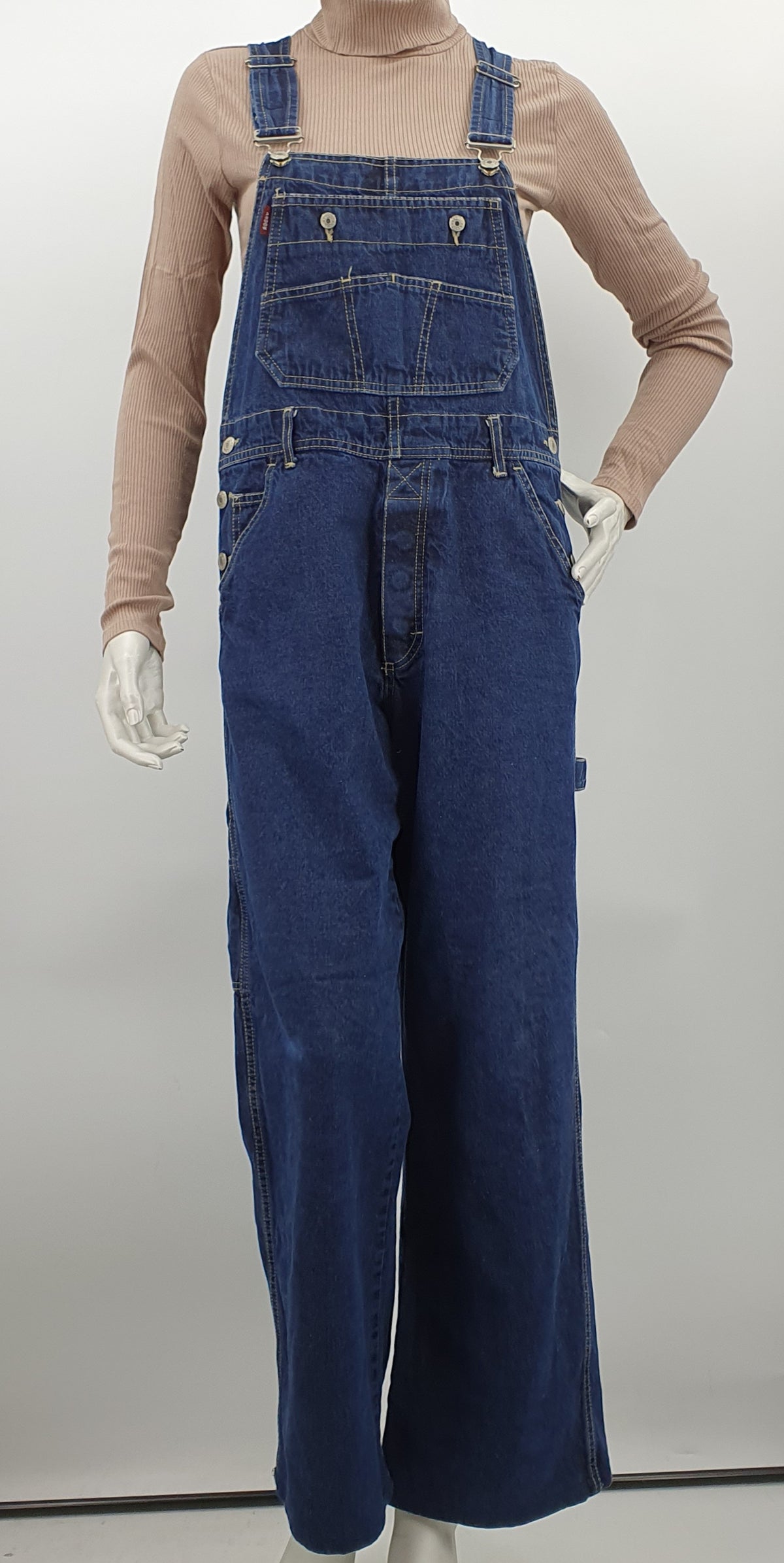 Rocky, denim patch overalls, size 38-40