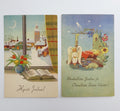 Vintage Christmas cards from the 1940s, 2 pcs