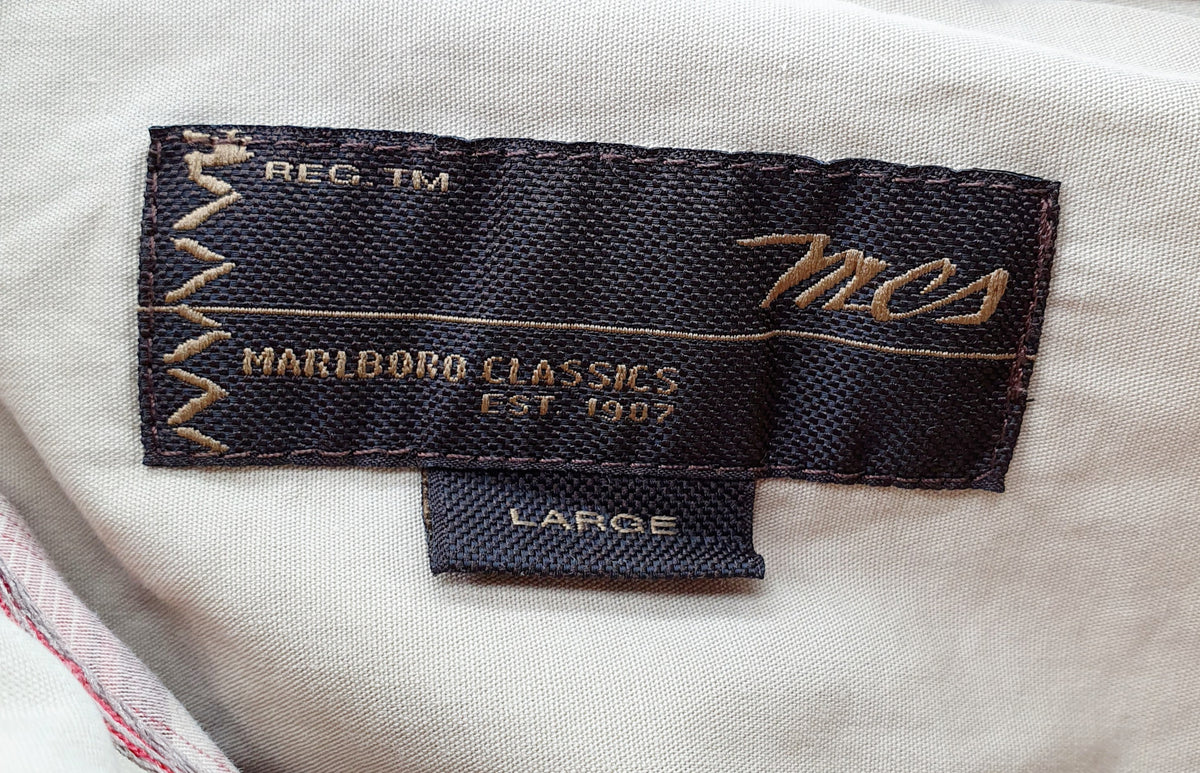 Marlboro Classics | Long-sleeved check shirt | Beige/Red | 2000s | Size L
